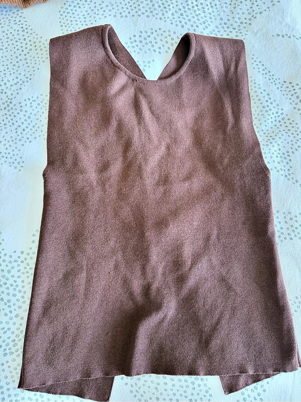 Zara Cut Out Back Knit Top